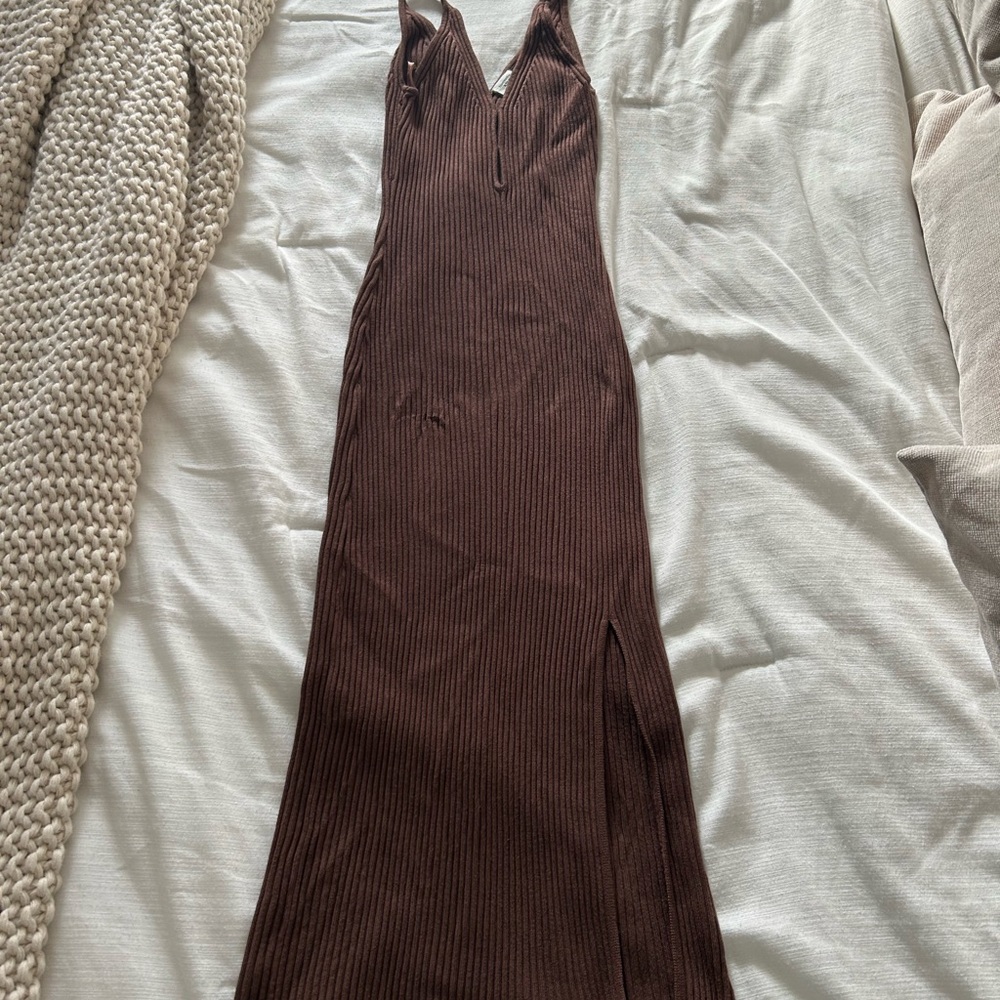 Abercrombie & Fitch Brown Midi Dress